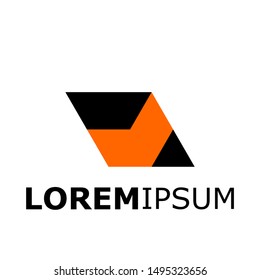 Simple and creative logo. With beautiful black and orange colors, logos, concepts, symbols, identities, designs