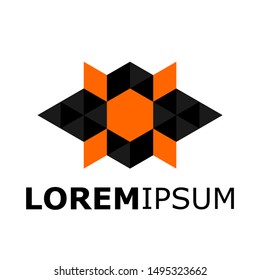 Simple and creative logo. With beautiful black and orange colors, logos, concepts, symbols, identities, designs