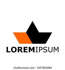 Simple and creative logo. With beautiful black and orange colors, logos, concepts, symbols, identities, designs