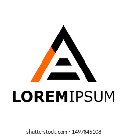Simple and creative logo. With beautiful black and orange colors, logos, concepts, symbols, identities, designs