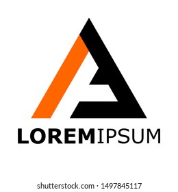 Simple and creative logo. With beautiful black and orange colors, logos, concepts, symbols, identities, designs