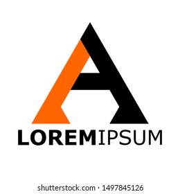 Simple and creative logo. With beautiful black and orange colors, logos, concepts, symbols, identities, designs