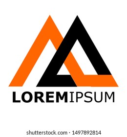 Simple and creative logo. With beautiful black and orange colors, logos, concepts, symbols, identities, designs