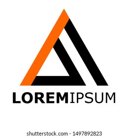 Simple and creative logo. With beautiful black and orange colors, logos, concepts, symbols, identities, designs