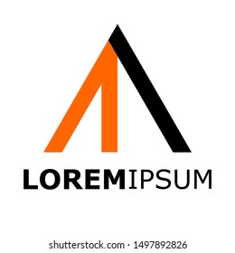 Simple and creative logo. With beautiful black and orange colors, logos, concepts, symbols, identities, designs