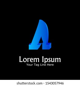 Simple and creative logo design "letter A". Minimalist logo design.