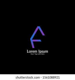 Simple and creative logo design "letter F". Beautiful and simple element.
Abstract and minimalist logo design.