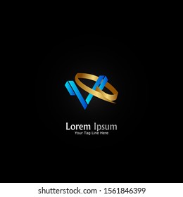 Simple and creative logo design "letter V". Beautiful and simple element.