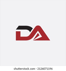 simple creative logo design letter DA