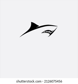 simple creative logo design shark