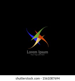 Simple and creative logo design "stars". Minimalist logo design.