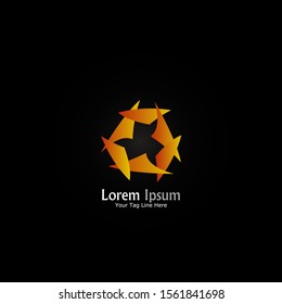 Simple and creative logo design "Stars and circle".
Abstract and minimalist logo design.
