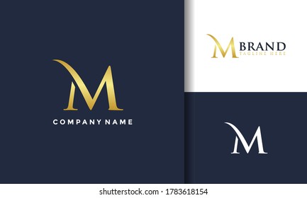 letra M de logotipo creativo simple