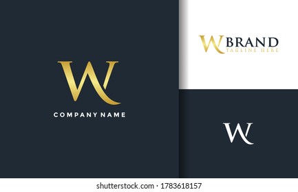 letra simple del logotipo creativo W