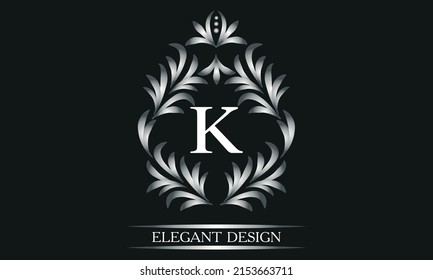 Simple creative logo for the letters K. Business sign, identity monogram for restaurant, boutique, hotel, heraldic, jewelry.