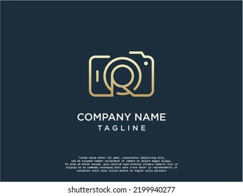 simple creative logo modern letter R lens camera concept