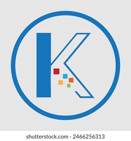 simple creative logo and symbol letter K vector illustration