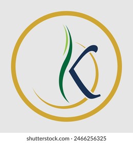 Einfaches Kreativlogo und Symbolbuchstabe K Vektorillustration