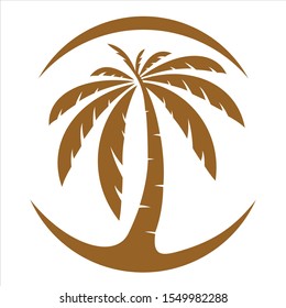 simple creative logo template palm tree 
