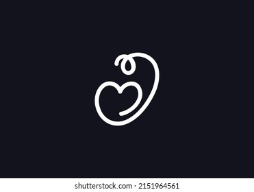 Simple y creativo signo de fuente de amor. vectores de logotipo de amor y diseño de fuentes de corazón por letras y alfabetos