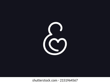 Simple y creativo signo de fuente de amor. vectores de logotipo de amor y diseño de fuentes de corazón por letras y alfabetos