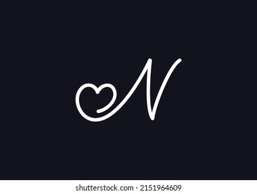 Einfaches und kreatives Liebesschriftzeichen. Logo, Vektorgrafik und Schriftdesign nach Buchstaben und Alphabeten