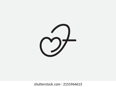 Simple and creative love font sign. love logo vector and heart font design by the letters and alphabets