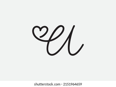 Simple y creativo signo de fuente de amor. vectores de logotipo de amor y diseño de fuentes de corazón por letras y alfabetos