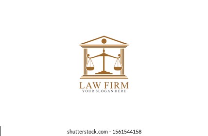 simple creative luxurious Law firm line trend logo icon vector design. Universal legal,Lawyer services, scales sword column idea creative premium symbol, logo template.