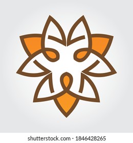 Simple creative minimal lion head logo vector illustration template design