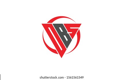 simple creative minimalis strong OBS initial logo vector template with triangle style for any business, consulting, fitness, real estate and oithres