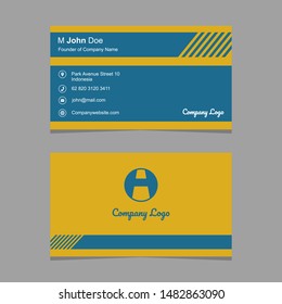 simple, creative & minimalist business card vector design for company collection. Flat design. EPS 8 vector illustration, no transparency, no gradients - Vector