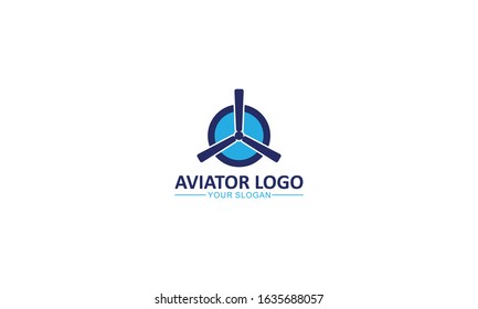simple creative modern abstract aviator or airplane logo designs template vector icon