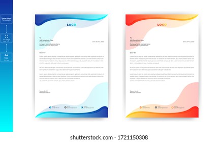 Simple creative modern business style letterhead templates design. Letterhead design for your your project, Vector design illustration. 