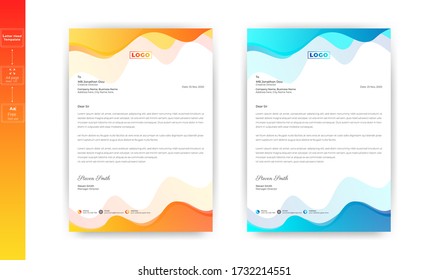Simple creative modern business style letterhead templates design. Letterhead design for your your project, Vector design illustration