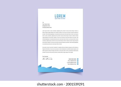 A simple Creative modern business style letterhead templates design. Letterhead design for your Business, abstract, corporate, letterhead design.
