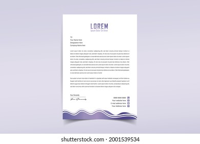 A simple Creative modern business style letterhead templates design. Letterhead design for your Business, abstract, corporate, letterhead design.