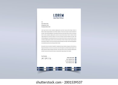 A simple Creative modern business style letterhead templates design. Letterhead design for your Business, abstract, corporate, letterhead design.