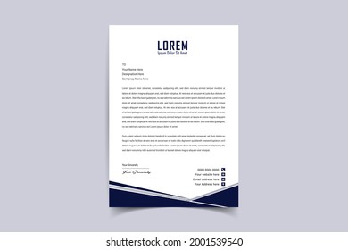A simple Creative modern business style letterhead templates design. Letterhead design for your Business, abstract, corporate, letterhead design.