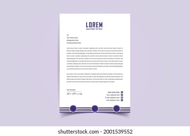 A simple Creative modern business style letterhead templates design. Letterhead design for your Business, abstract, corporate, letterhead design.