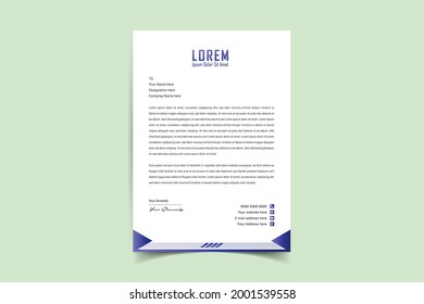 A simple Creative modern business style letterhead templates design. Letterhead design for your Business, abstract, corporate, letterhead design.