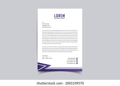 A simple Creative modern business style letterhead templates design. Letterhead design for your Business, abstract, corporate, letterhead design.