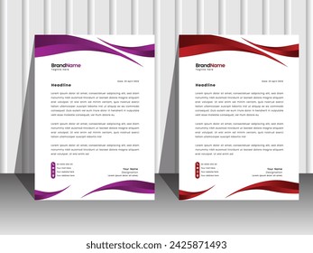 Simple  creative modern corporate letterhead template.
