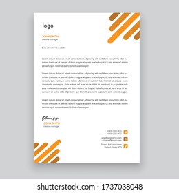 Simple creative modern letter head templates for your project design, Vector illustration
