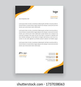 Simple creative modern letter head templates for your project design, Vector illustration
