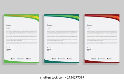  Simple creative modern letter head templates for your project design,Business letterhead design,letter elements design,brochure cover template mock ups for business with Vector illustration.