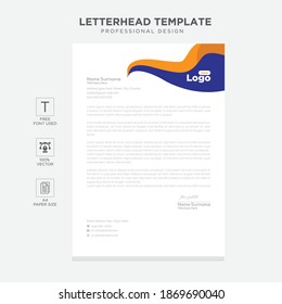 Simple creative modern letter head templates for your project design, Vector illustration