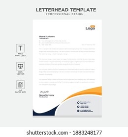 Simple creative modern letter head templates for your project design, Vector illustration