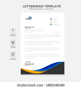 Simple creative modern letter head templates for your project design, Vector illustration