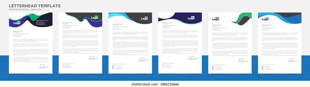 Simple creative modern letter head templates for your project design, Vector illustration